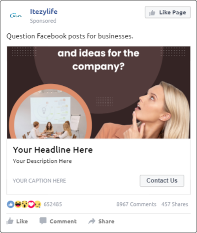 Question Facebook posts for businesses