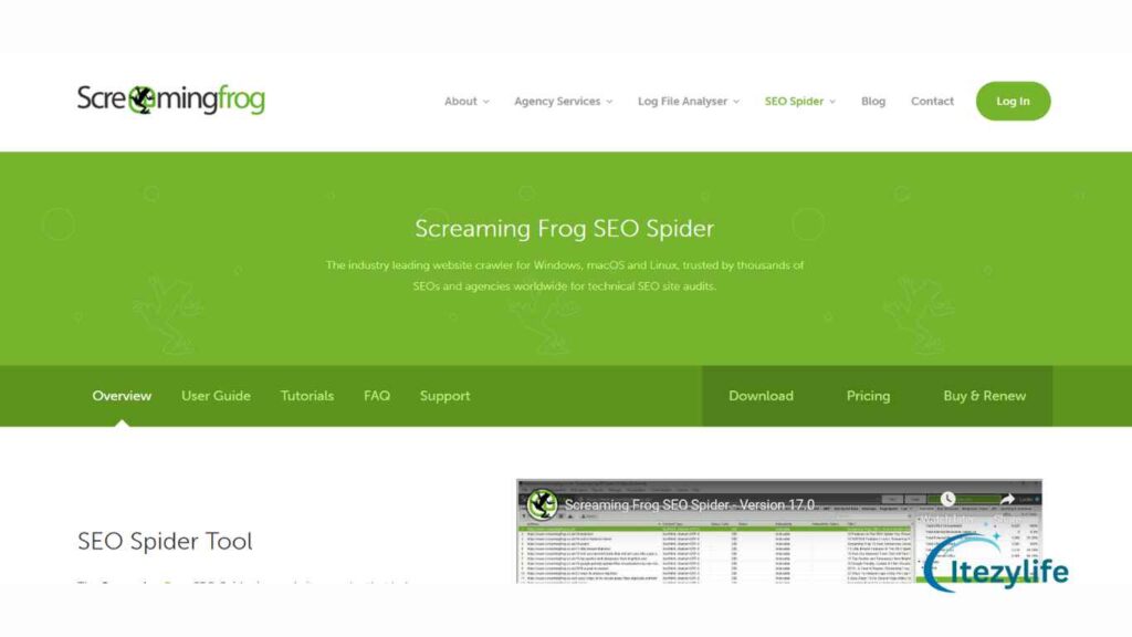 Screaming Frog SEO tools